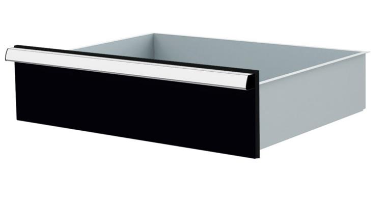 Lizzard Schublade Vollauszug 80kg Tragkraft, B600x450mm, Front 175mm, RAL 7016