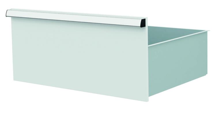 Lizzard Schublade Vollauszug 80kg Tragkraft, B600x450mm, Front 300mm, RAL 7035