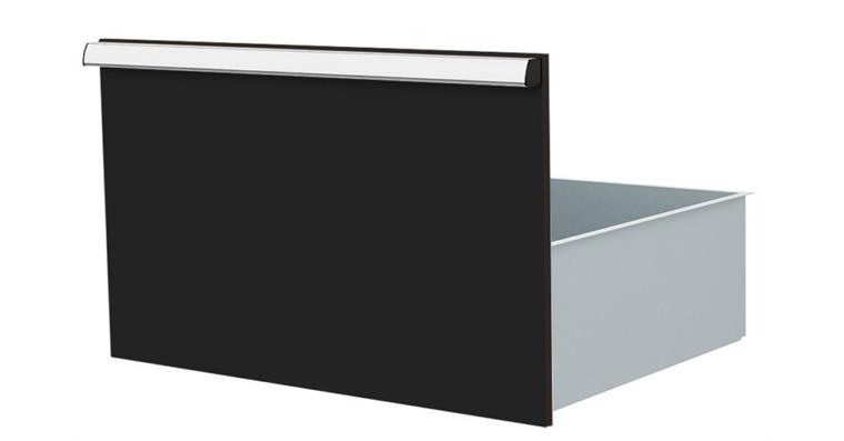 Lizzard Schublade Vollauszug 80kg Tragkraft, B600x450mm, Front 400mm, RAL 7016