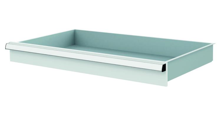 Lizzard Schublade Vollauszug 80kg Tragkraft, B800x450mm, Front 100mm, RAL 7035