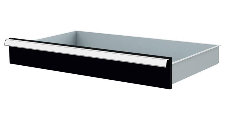 Lizzard Schublade Vollauszug 80kg Tragkraft, B800x450mm, Front 125mm, RAL 7016