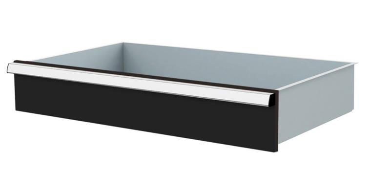 Lizzard Schublade Vollauszug 80kg Tragkraft, B800x450mm, Front 150mm, RAL 7016