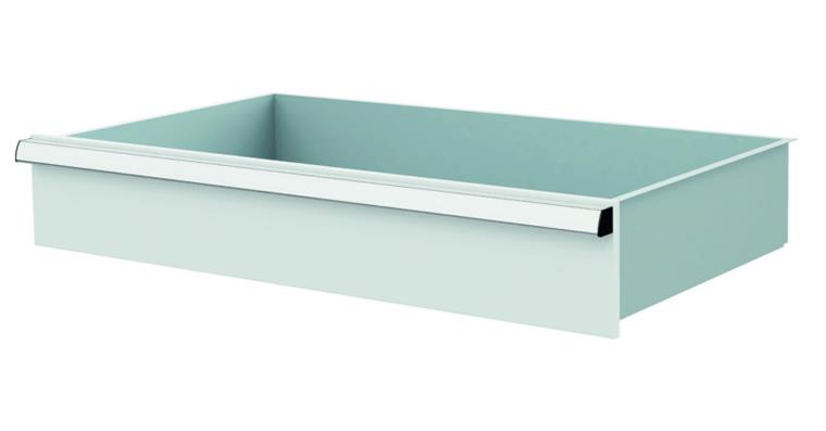 Lizzard Schublade Vollauszug 80kg Tragkraft, B800x450mm, Front 150mm, RAL 7035