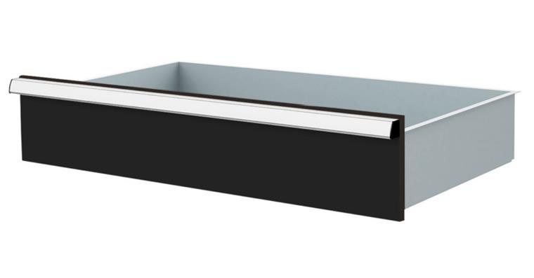 Lizzard Schublade Vollauszug 80kg Tragkraft, B800x450mm, Front 175mm, RAL 7016