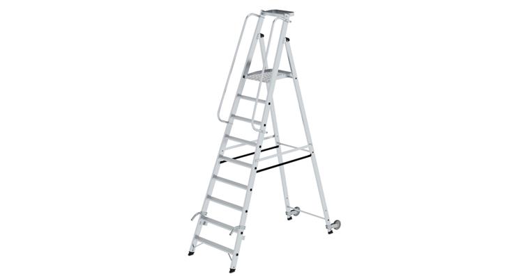 Platform ladder 9 steps including platform platform height 2.07 m