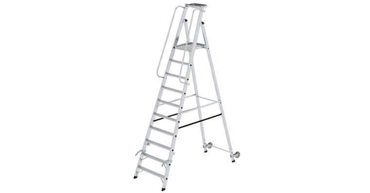 Platform ladder 10 steps including platform platform height 2.30 m