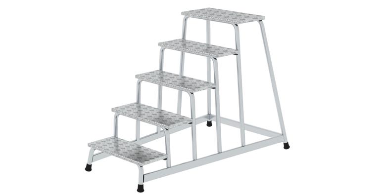 Aluminium working platform rigid, 5 steps working H 3.00 m platform H 1.00 m