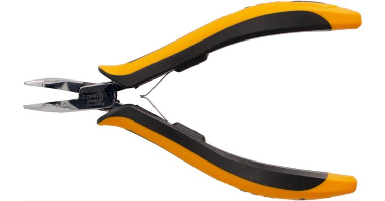 ATORN ESD precision electronics pointed pliers, 130 mm, bent