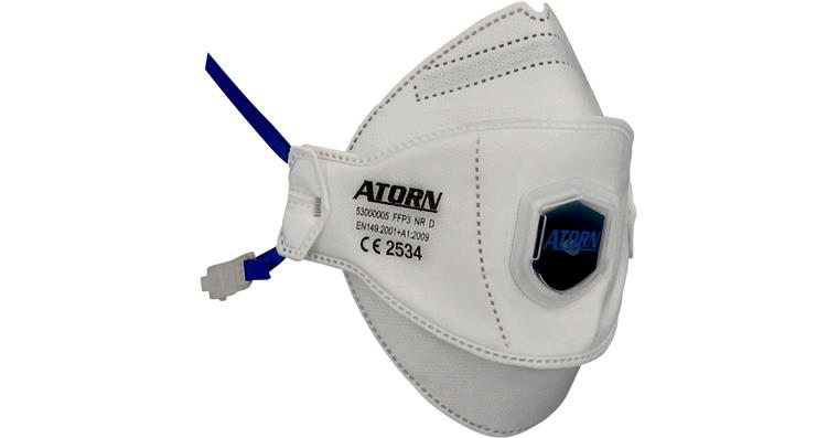 ATORN Atemschutzmaske A-Mask 5, FFP3, faltbar, mit Ventil, Pack à 15 Stück