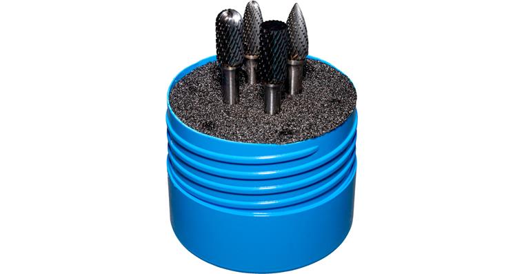 ATORN Hartmetall-Frässtifte 6 mm 4-teilig Zahnung 6 Kopfdurchmesser 12 mm