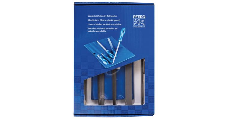 Werkstattfeilen-Satz 5-tlg. WRU mit Heft in Rolltasche 250mm Hieb 2 Schruppen/Schlichten