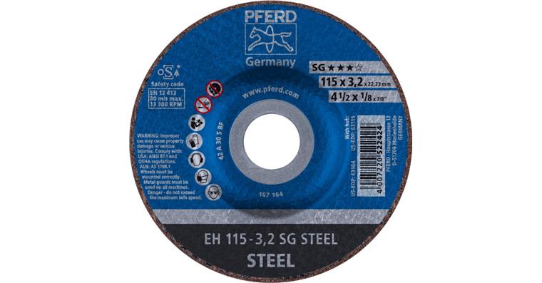 1001433662 Trennscheibe SG STEEL gekröpft EH 115x3,2x22,23 mm
