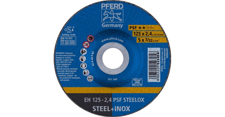 1001433976 Trennscheibe PSF STEELOX gekröpft EH 125x2,4x22,23 mm