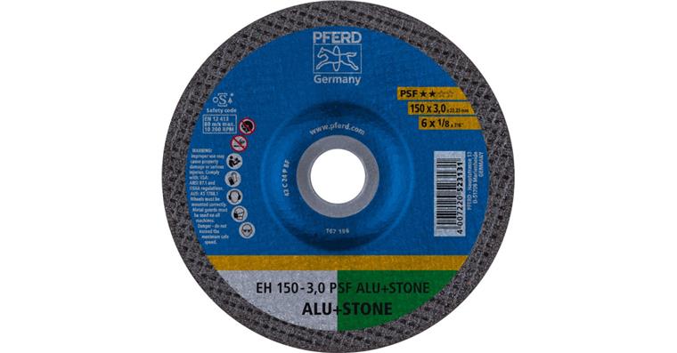 1001433982 Trennscheibe PSF ALU+STONE gekröpft EH 150x3,0x22,23 mm