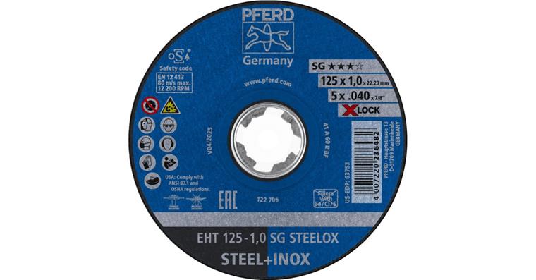 1001440567 Trennscheibe SG STEELOX  gerade EHT 125x1,0 mm X-LOCK