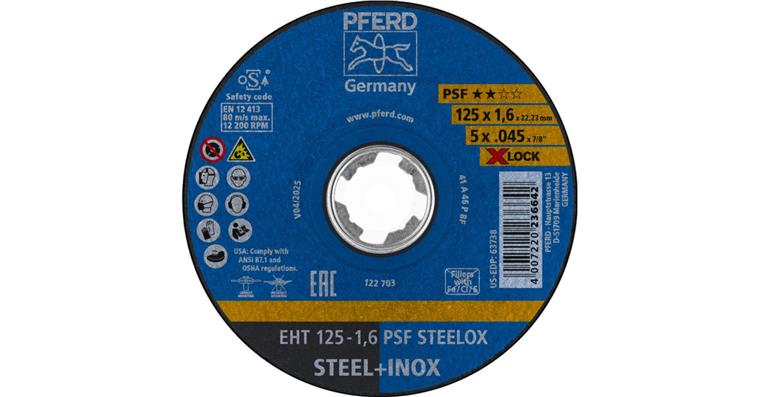 1001440583 Trennscheibe PSF STEELOX gerade EHT 125x1,6 mm X-LOCK