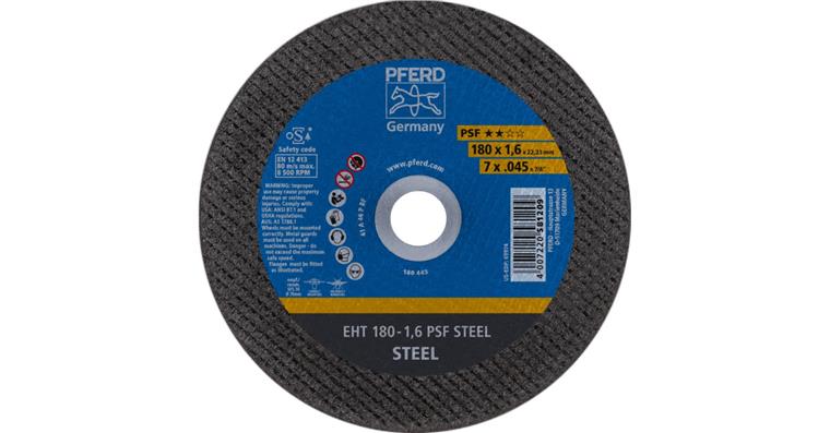 1044806112 Free-hand cutting disc, straight, universal line PSF STEEL grit 46 178x1.6 mm