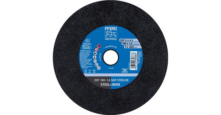 Free-hand cutting disc straight special line SGP STEELOX grain 46 180x1.6 mm