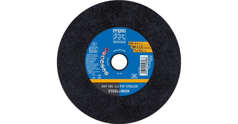 Free-hand cutting disc straight universal line PSF STEELOX grain 24 180x2.5 mm