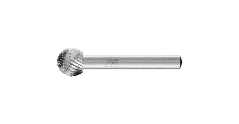 1044019205 HSS-Frässtift Kugelform (KUD) Schaft-Ø 6 mm Zahnung 3 Kopf-Øxlänge 12x10 mm