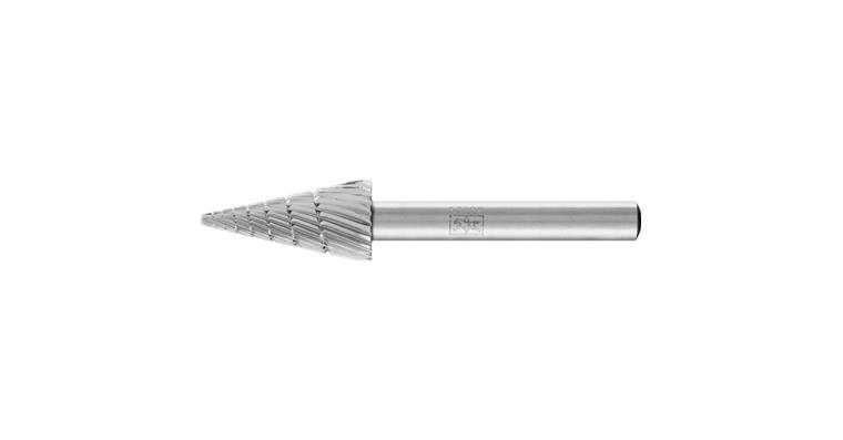 1044044203 HSS-Frässtift Spitzkegelform (SKM) Schaft-Ø 6 mm Zahnung 3 Kopf-Øxlänge 12x25 mm