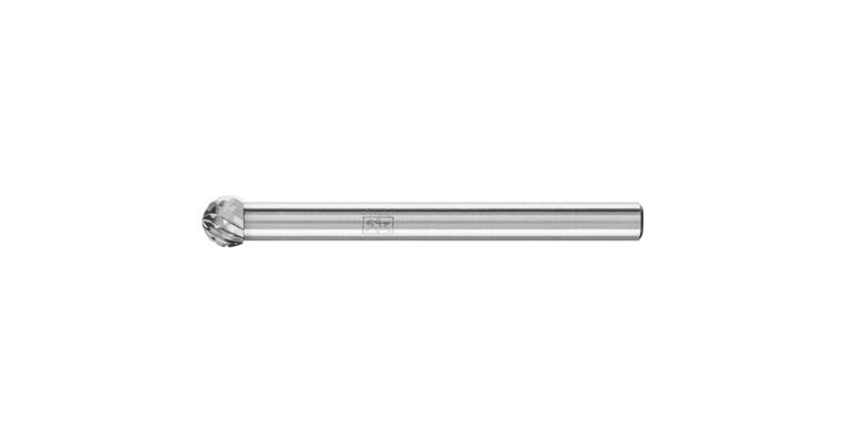 1044258102 HM-Frässtift Kugelform (KUD) Schaft-Ø 3 mm Zahnung 4 Kopf-Øxlänge 4x3 mm