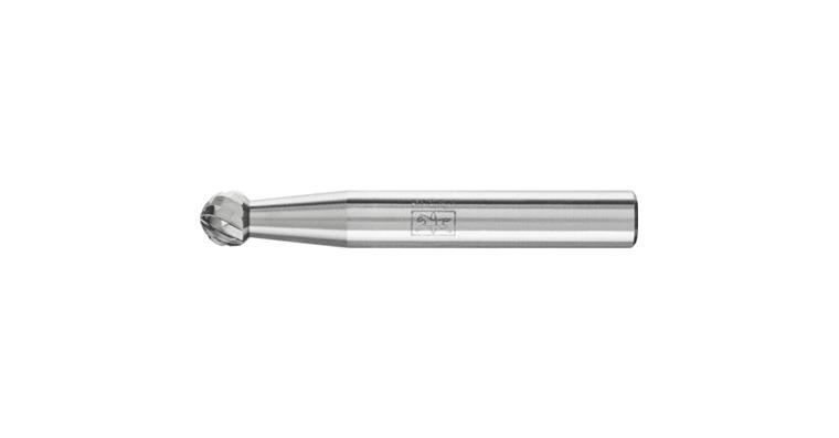1044258105 HM-Frässtift Kugelform (KUD) Schaft-Ø 6 mm Zahnung 4 Kopf-Øxlänge 6x5 mm