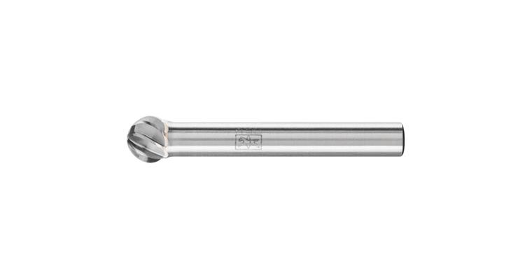 1044261106 HM-Frässtift Kugelform (KUD) Schaft-Ø 6 mm Zahnung INOX Kopf-Øxlänge 8x7 mm