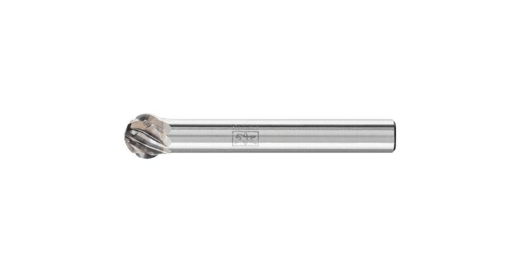 1044260206 HM-Frässtift Kugelform (KUD) Schaft-Ø 6 mm Zahnung STEEL Kopf-Øxlänge 8x7 mm