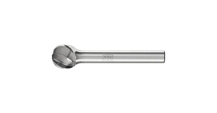 1044262108 HM-Frässtift Kugelform (KUD) Schaft-Ø 6 mm Zahnung ALU Kopf-Øxlänge 12x10 mm