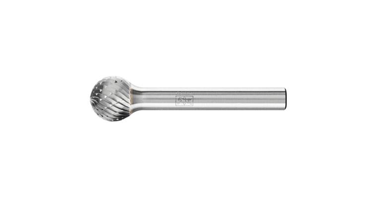 1044257108 HM-Frässtift Kugelform (KUD) Schaft-Ø 6 mm Zahnung 3 plus Kopf-Øxlänge 12x10mm