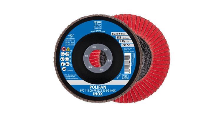 Lamella flap disc, dia. 115 mm, grit 50