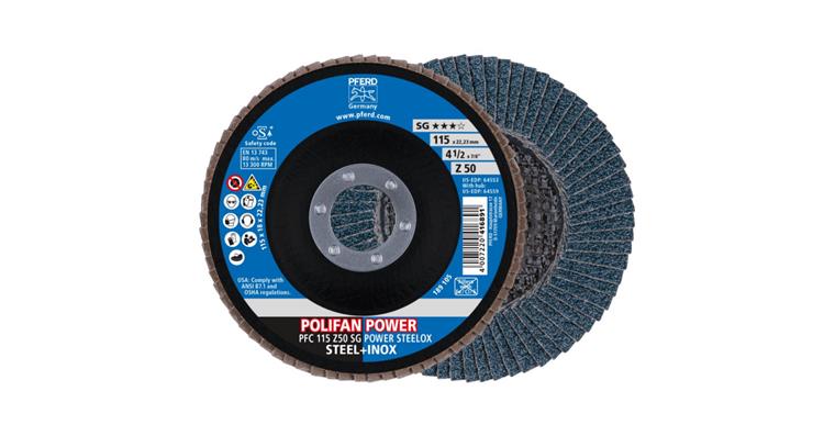 Fächerschleifscheibe POLIFAN POWER SG STEELOX konisch PFC 115x22,23 mm Z50