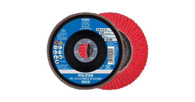 1043753303 Fächerschleifscheibe POLIFAN CO-FREEZE SG INOX konisch PFC 125x22,23 mm K80