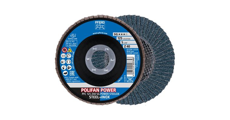 POLIFAN POWER Fächerscheibe PFC 125x22,23 mm konisch Z40 SG STEELOX