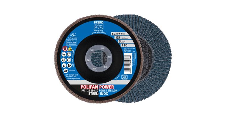 Fächerschleifscheibe POLIFAN POWER SG STEELOX konisch PFC 125x22,23 mm Z80