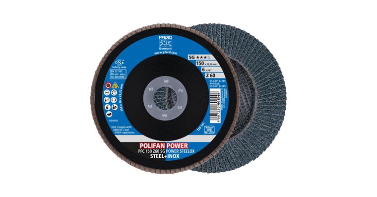 Fächerschleifscheibe POLIFAN POWER SG STEELOX konisch PFC 150x22,23 mm Z60