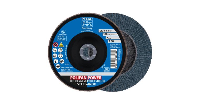 Fächerschleifscheibe POLIFAN POWER SG STEELOX konisch PFC 180x22,23 mm Z60