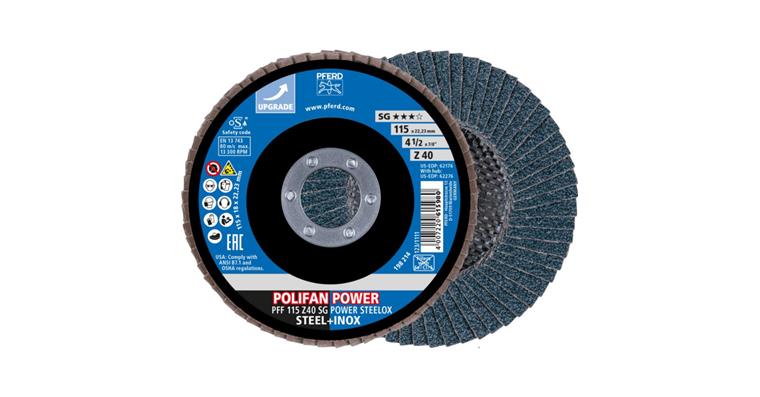 1043789601 Fächerschleifscheibe POLIFAN POWER SG POWER STEELOX flach PFF Ø 115 mm Z40