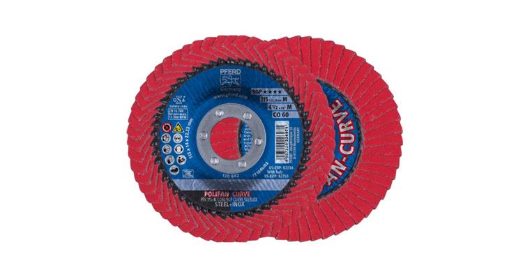 Fächerschleifscheibe POLIFAN CURVE SGP STEELOX PFR 115x22,23 mm K60