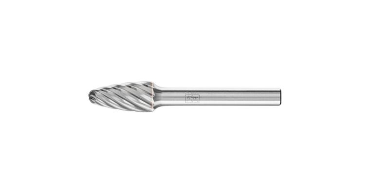 1044267109 HM-Frässtift Rundbogenform (RBF) Schaft-Ø 6 mm Zahnung INOX Kopf-Øxlänge 10x20