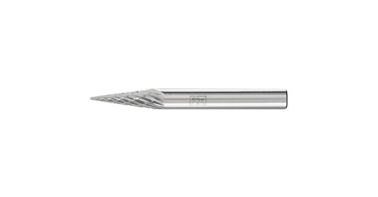 1044283104 HM-Frässtift Spitzkegel (SKM) Schaft-Ø 6 mm Zahnung 3 plus Kopf-Øxlänge 6x18 mm