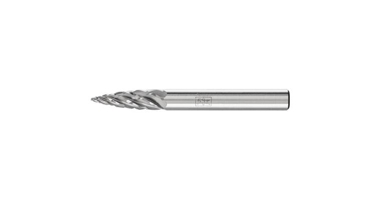 1044272204 HM-Frässtift Spitzbogenform (SPG) Schaft-Ø 6 mm Zahnung STEEL Kopf-Øxlänge 6x18