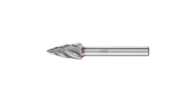1044272405 HM-Frässtift Spitzbogenform (SPG) Schaft-Ø 6 mm Zahnung ALU Kopf-Øxlänge 10x20
