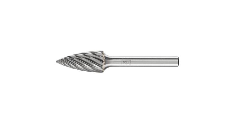 1044272307 HM-Frässtift Spitzbogenform (SPG) Schaft-Ø 6 mm Zahnung INOX Kopf-Øxlänge 12x25