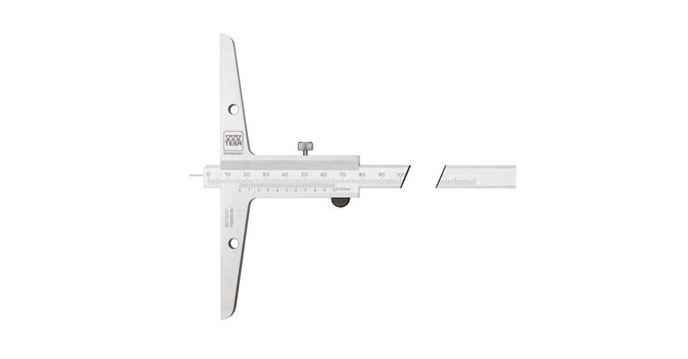 Präzisions-Tiefenmessschieber 0-150 mm mit Messstift Ablesung 0,05mm